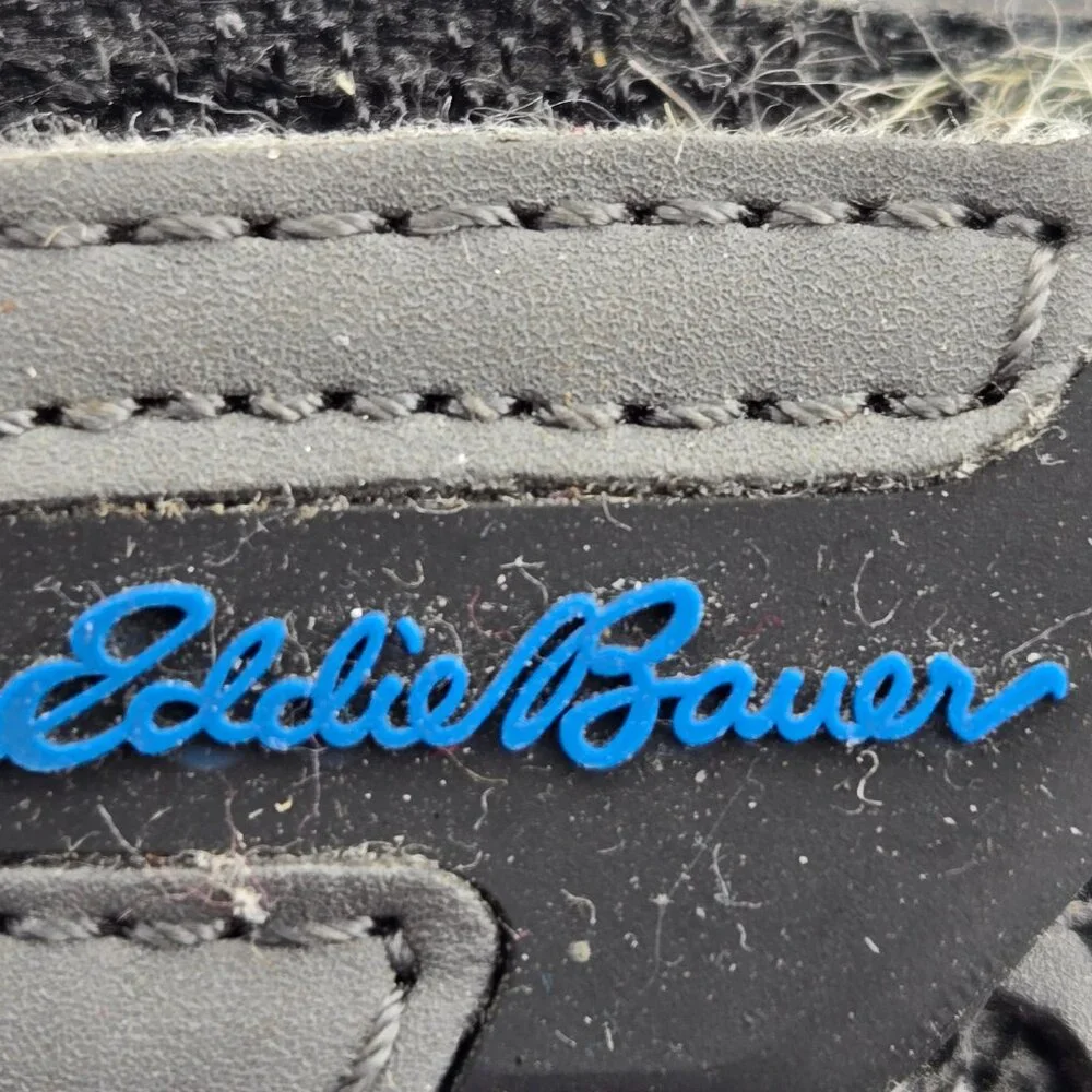 Eddie Bauer Rocky Sport Sandals Boys Size 2 Gray Blue Hook & Loop